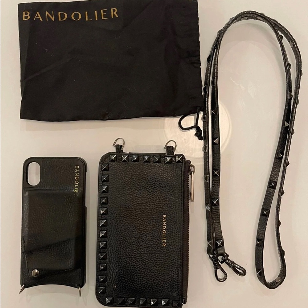 Bandolier leather crossbody iPhone X/XS